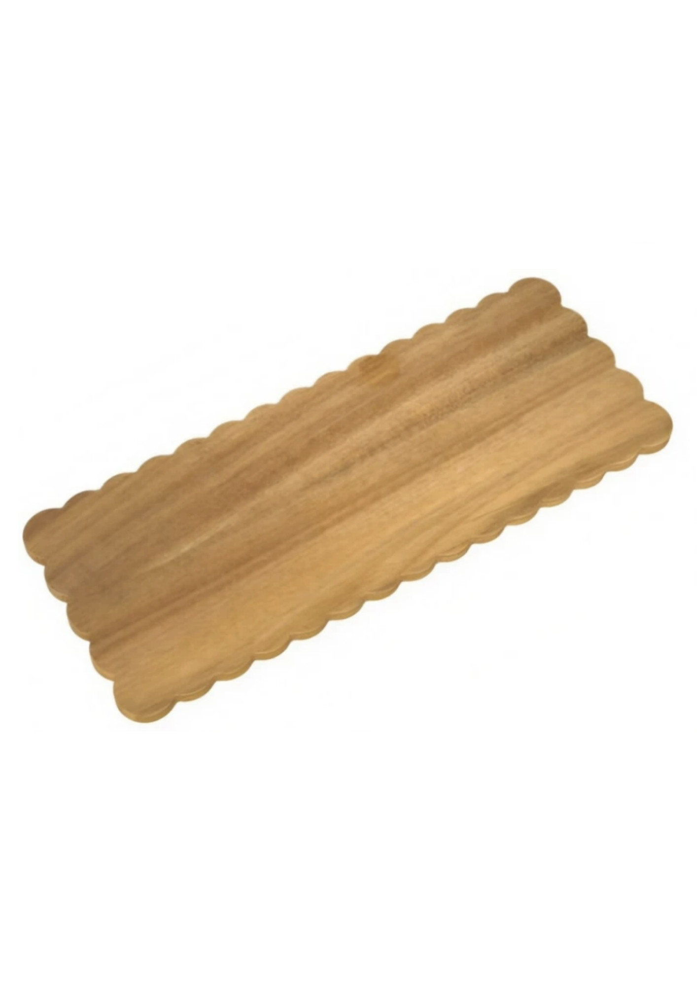 HC Scalloped edge wooden rectangular board 60x24x1.5cm